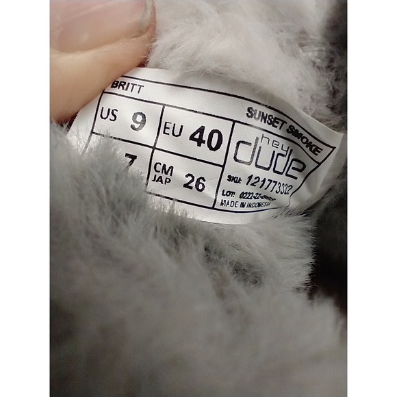 Hey Dude Britt Women's 9 Sunset Smoke Gray Faux Fur Ankle High Bootie - Picture 8 of 11